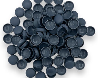 SLATE BLUE, Two Piece Matt 10/12g Dome Screw Snap-Caps™ Cover Unicaps Plastic, Great for covering screws