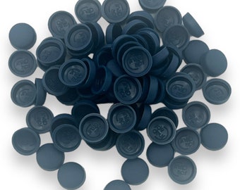 KÖNIGLICH BLAU, zweiteilige matte 6/8g Dome Screw Snap-Caps™-Abdeckungs-Unicaps aus Kunststoff, ideal zum Abdecken von Schrauben