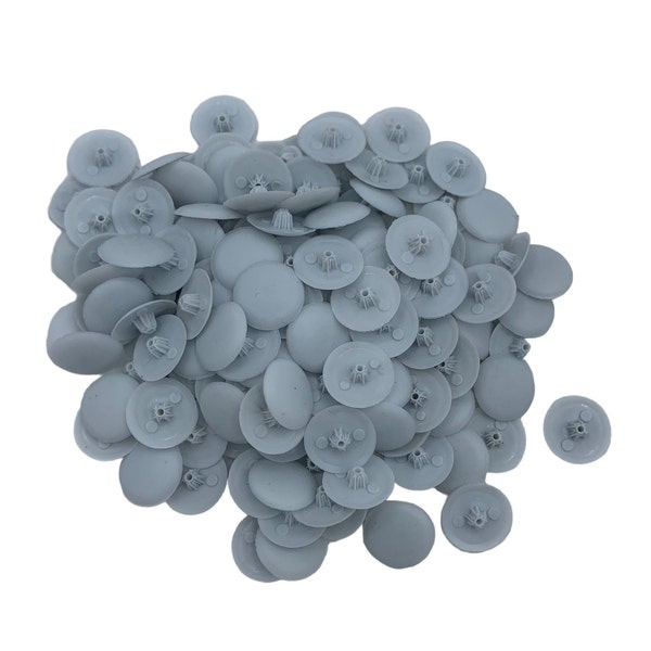 Bifix™ Mist Grey Screw Pozi Phillips Cover Caps Snap-On 6-8g Pz2 Ph2 Push Fit Furniture