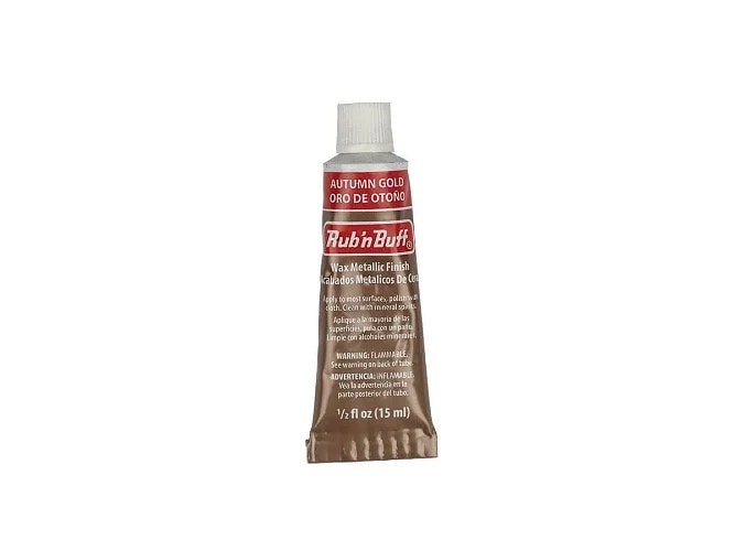 Rub n Buff Wax Metallic Gold Leaf, Rub and Buff Finish, 0.5-Fluid