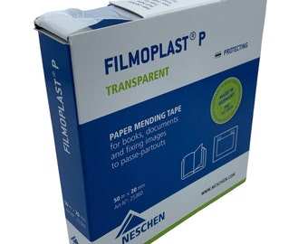 Ruban adhésif autoadhésif Filmoplast P, 20 g/m², rouleau de 20 mm x 50 m, encadrement transparent