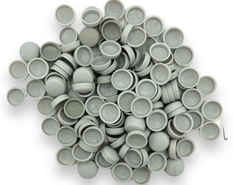 FOG GREY, Two Piece Matt 6/8g Dome Screw Snap-Caps™ Cover Unicaps Plastic, Great for covering screws