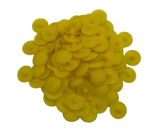 Bifix™ Yellow Screw Pozi Phillips Cover Caps Snap-On 6-8g Pz2 Ph2 Push Fit Furniture