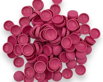 FUCHSIA PINK, Two Piece Matt 10/12g Dome Screw Snap-Caps™ Cover Unicaps Plastic, Great for covering screws