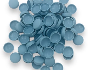 SEA BLUE, zwei Stück Matt 10 / 12g Dome Screw Snap-Caps ™ Abdeckung Unicaps Kunststoff, ideal zum Abdecken von Schrauben