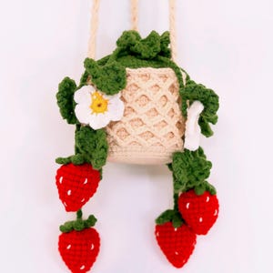 Strawberry Hanging Plant Pattern PDF | Kniri Crochet