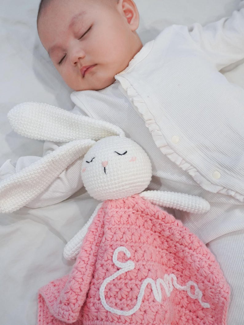 Personalized Bunny Crochet Lovey PDF Pattern | Kniri Crochet - Etsy
