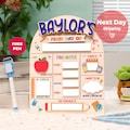 Custom First Day At School Sign, First & Last Day of School Interchangeable Sign, Personalized Wooden School Board Gift for Student, SS139