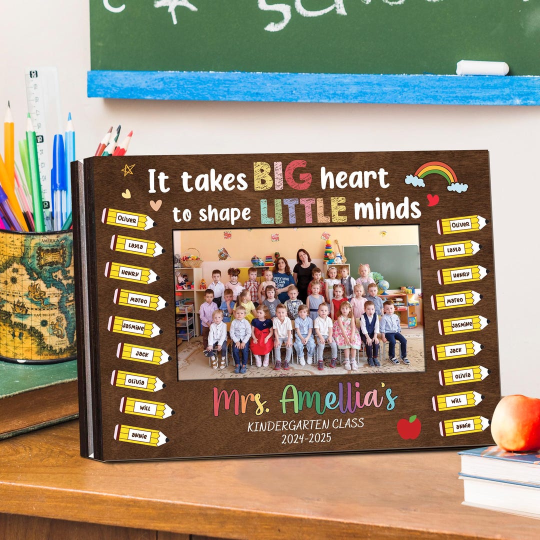 Personalized Teacher Gift, Teacher Class Photo Frame, Appreciation Gift ...