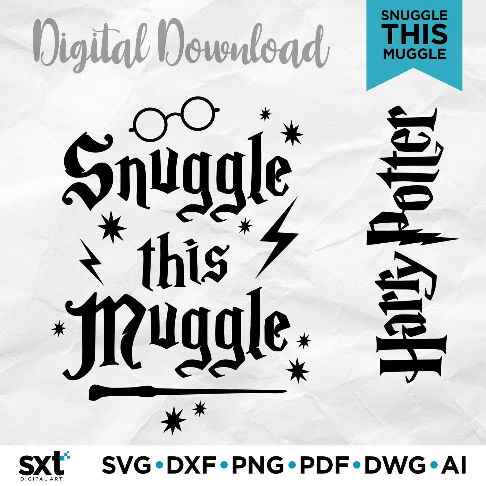 Harry Potter Snuggle This Muggle SVG Harry Potter Quotes Svg | Etsy