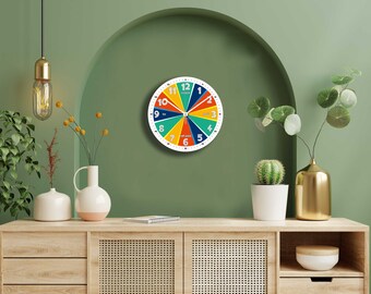 VOLANTE® Modern CHILD Real GLASS!! 30 cm Ø Clock Unique Round Clocks For Wall Minimalist For Living Room Decor Office Silent Art Deco