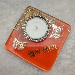 Resin T light holder/Resin Diya holder/Resin Diwali gifts/Diwali return gifts/Puja return gifts/Housewarming return gifts/Desi return favors