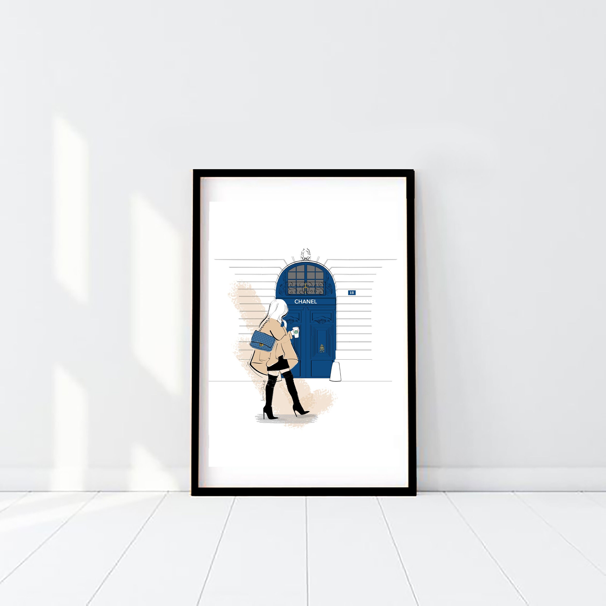 Illustration Imprimée Mode Luxe Pour Décoration Maison et Idée Cadeau