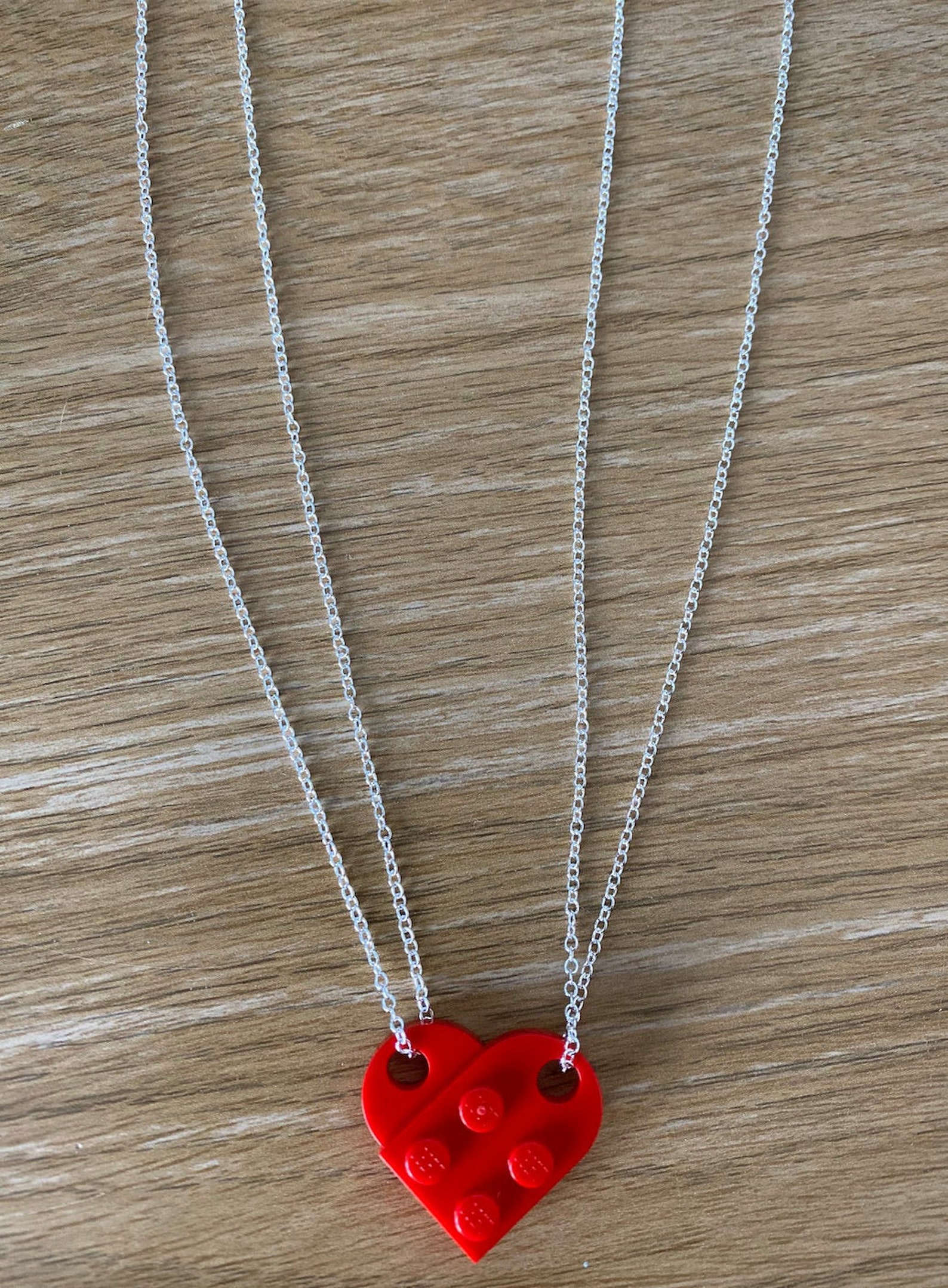 Custom Handmade Lego Heart Necklaces Etsy