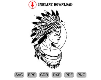 Download Indian Head Svg Native American Svg Girl Mandala Svg Files For Cricut Dreamcatcher Native Girl Svg Woman Head Svg Clip Art Art Collectibles Shantived Com