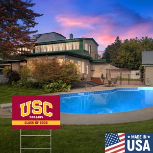 USC Trojans 2030 Yard Sign - Official USC: College Acceptance Incoming Freshman Congratulations Yard Sign for Parties & Birthdays