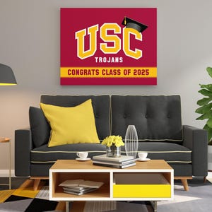 Customized USC Trojans 2025 Poster - Official USC Trojan Graduation Gift - Commencement Ceremony Gift for Students - Personalized Party Gift