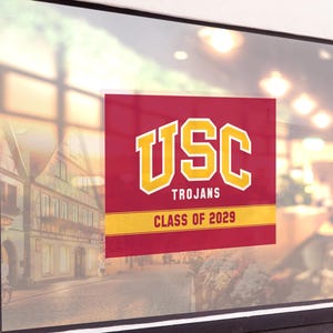 2029 USC Trojans Single-Sided Window Graphic - Official USC Class of 2029 Incoming College Freshman Party Celebration Signs