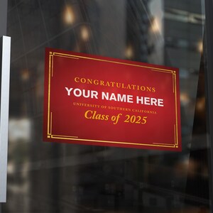 2025 Custom Formal Double-Sided Window Graphic - Official USC