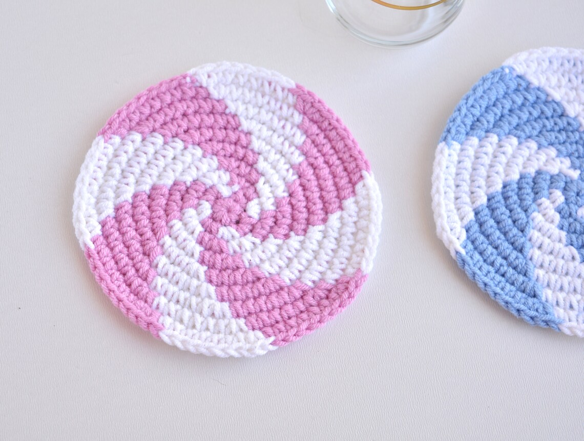 Crochet Coasters Pattern Coaster car Beginner crochet Etsy