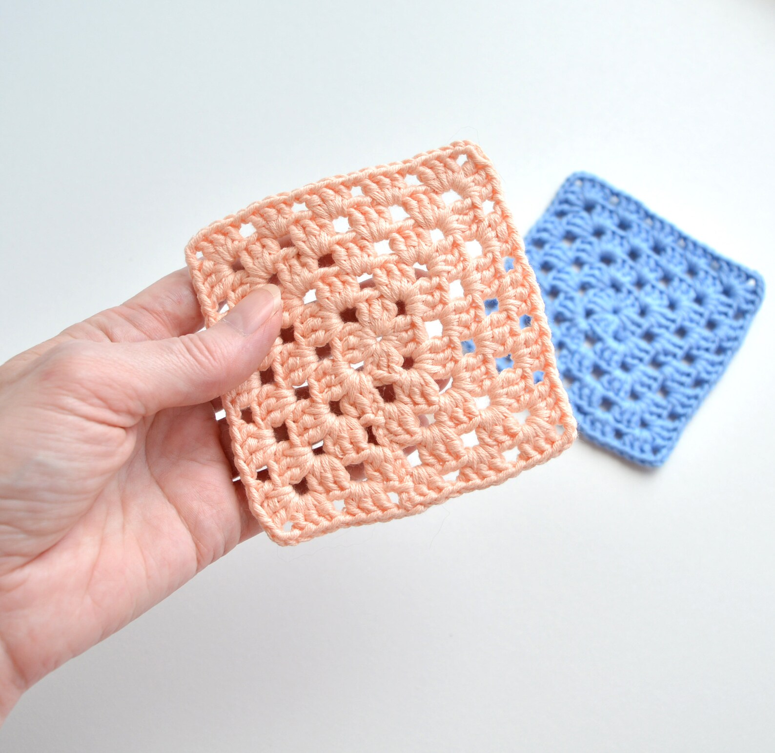 Granny square coaster crochet pattern Beginner crochet Etsy