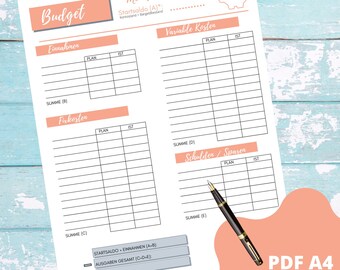 Budget Planner Template | Monthly Budget | Financial Planner | PDF for Printing