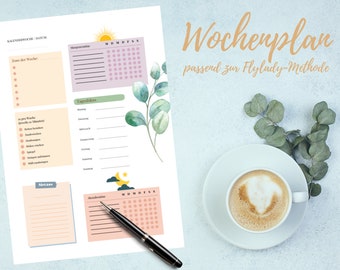 Budget template | Weekly plan to fill out | Flylady German | Cleaning plan