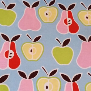Apples+Pears Alexander Henry Fabric 2006, Blue Background