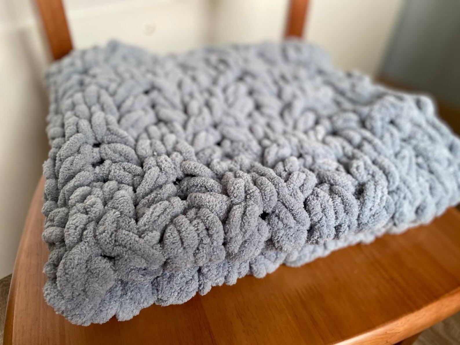 Plush baby blanket Knitted blanket for nursery room Soft Etsy