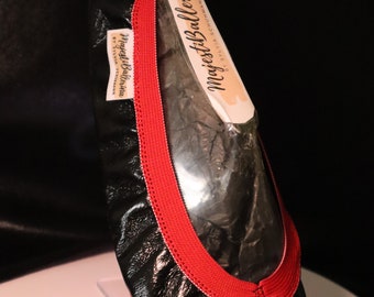 MajestiBallerina SylviasFavorite Ballettschuhe Balletshoes lackleder Schläppchen slippers handmade black & Red