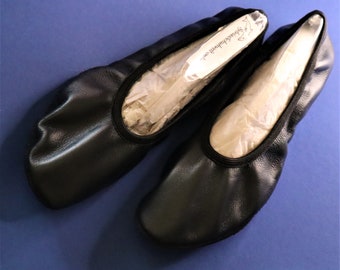 Chaussons cuir souple MajestiBallerina chaussons de ballet Celia Soft noir 24-48 chaussons de voyage