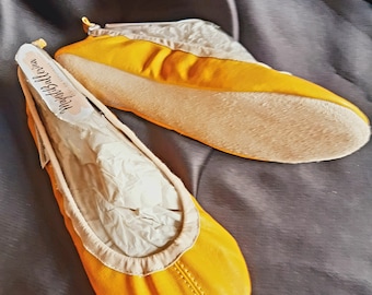 Chaussons de ballet jaunes MajestiBallerina, ballerines Tanya