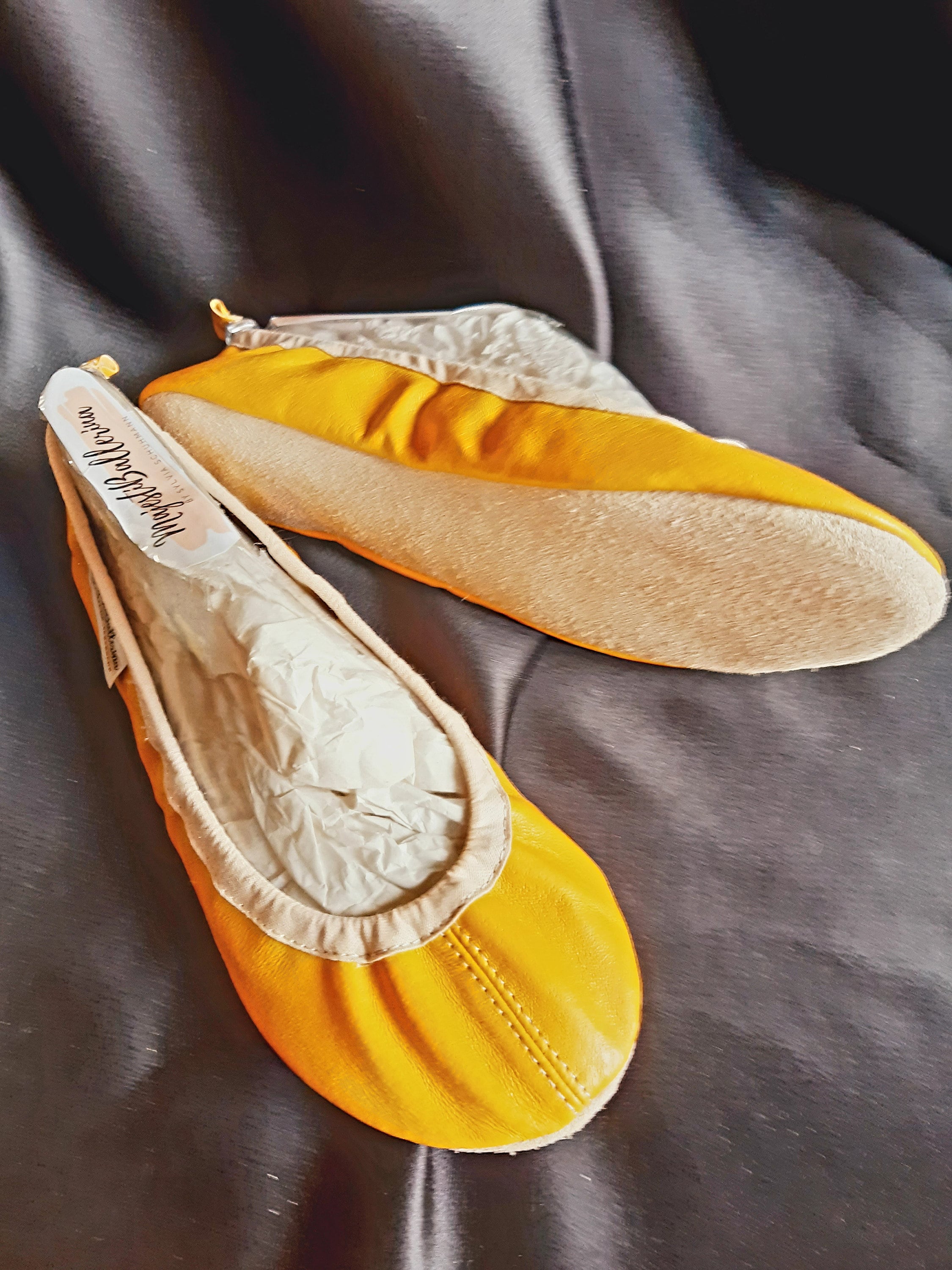 Chaussons de ballet jaunes MajestiBallerina, ballerines Tanya