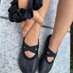 MajestiBallerina slippers ballet shoes Theresa Soft 24-48 black children's shoes black slipper daycare kindergarten gymnastics dancing