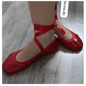 MajestiBallerina Ballettschuhe Balletshoes 22-1711 Tanyastyle plus patent leather slippers handmade patent leather slippers with satin band