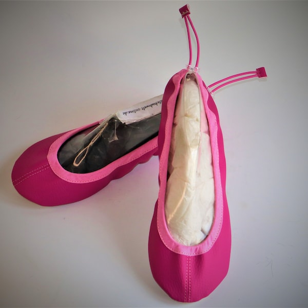Balletshoes dark pink MajestiBallerina slippers ballet shoes TanyaStyle lowcut 24-48 fuchsia