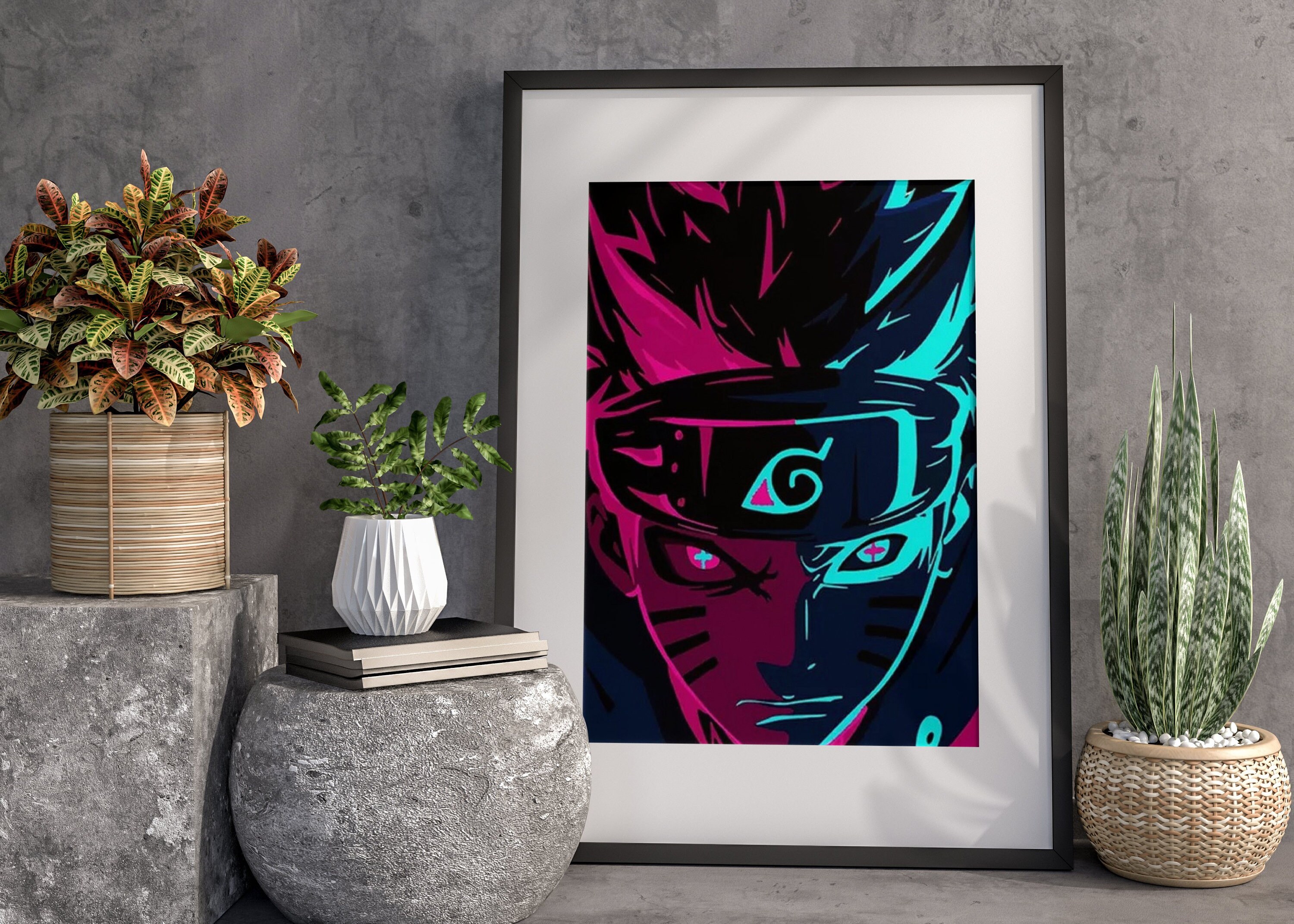 Naruto - Manga Impression Numérique Originale Style Glitch