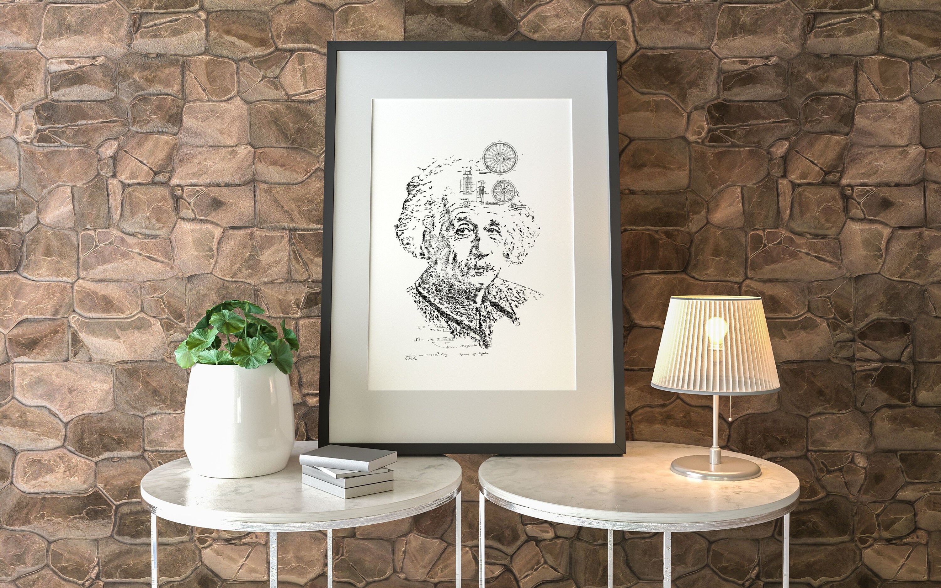 Réflexion Du Génie - Impression Numérique Originale Albert Einstein