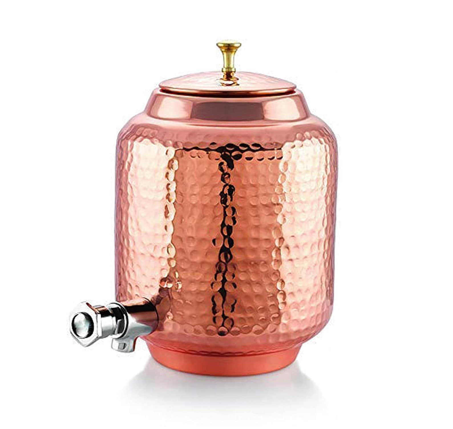5 Litre Hammered Copper Water Dispenser Matka Leak Proof Etsy
