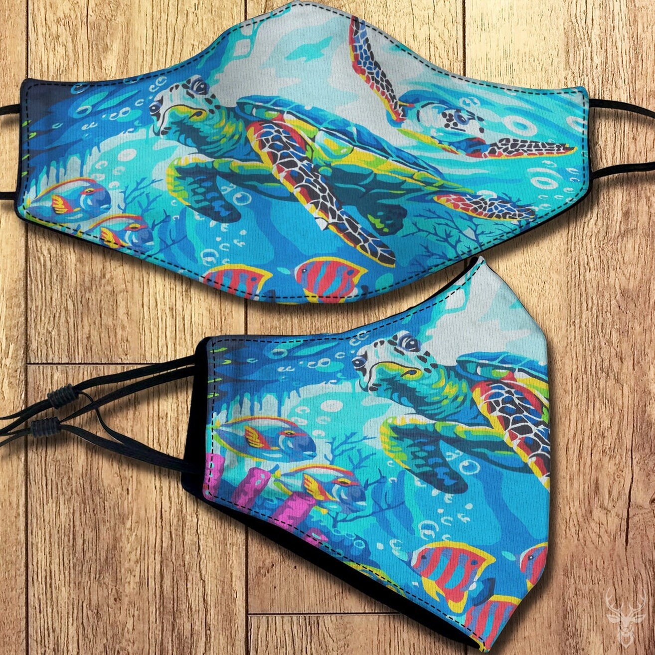 Turtle Cotton Face Mask Turtle Mask Turtle Face Mask Etsy