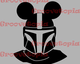 Orecchie di Topolino Mandaloriano SVG – File di taglio Star Wars (Download digitale)