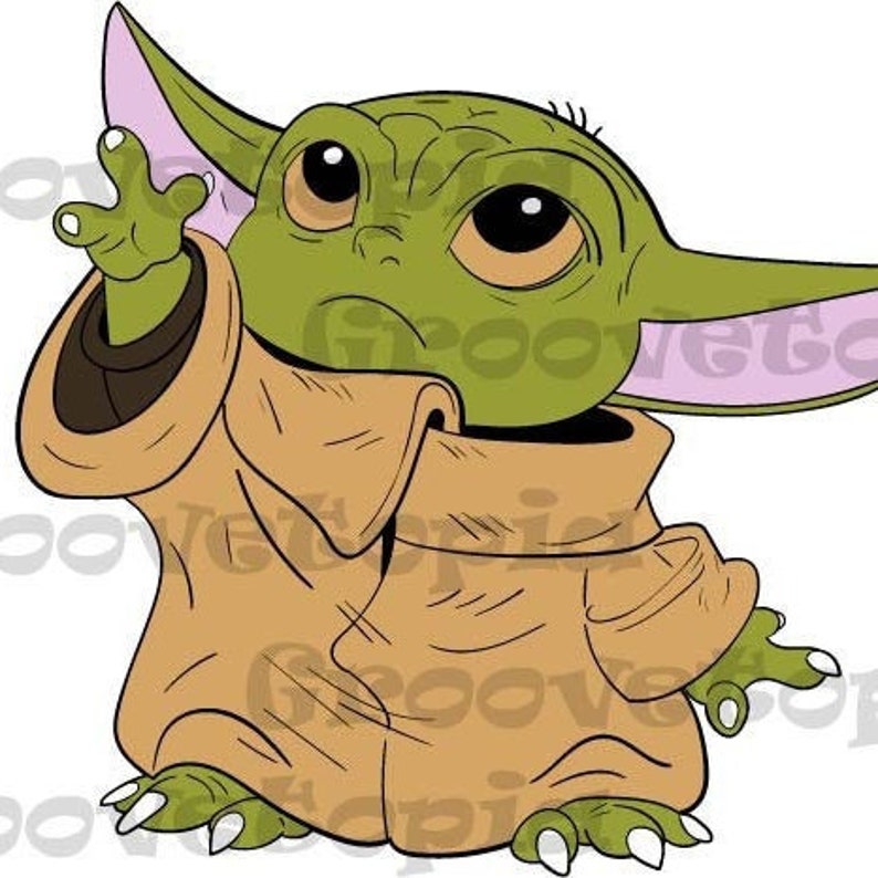 Pu&ograve; includere: Un'illustrazione di un cartone animato di una creatura verde simile a un bambino con grandi orecchie, che indossa un cappotto marrone. La creatura ha grandi occhi e un'espressione seria.