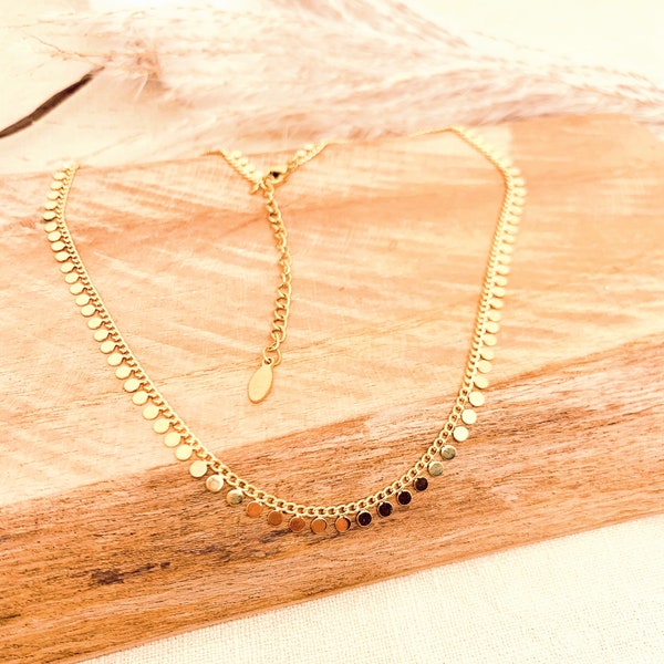 Collier pampille en plaquée or 18k petit modèle