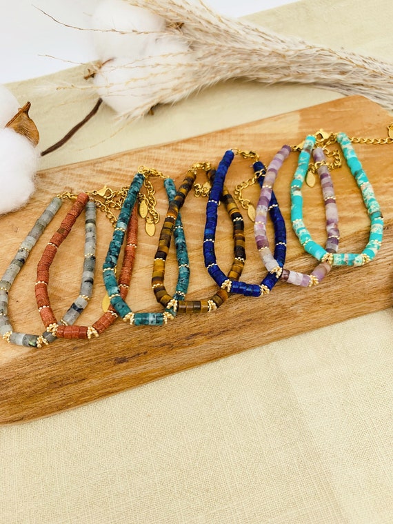 Semi precious deals bead bracelets