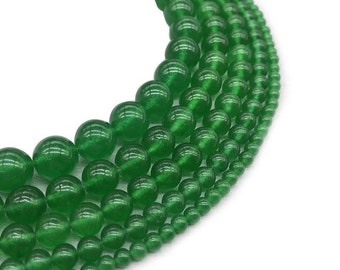 Perles ronde jade en pierre naturelle