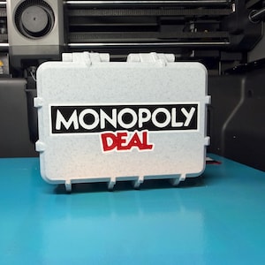 Monopoly Deal Case Storage box Rugged Box card game holder, 3D printed