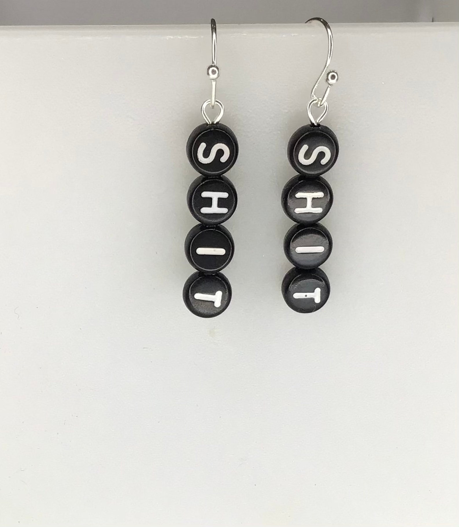 Custom Swear Word Handmade Dangle Earrings Etsy