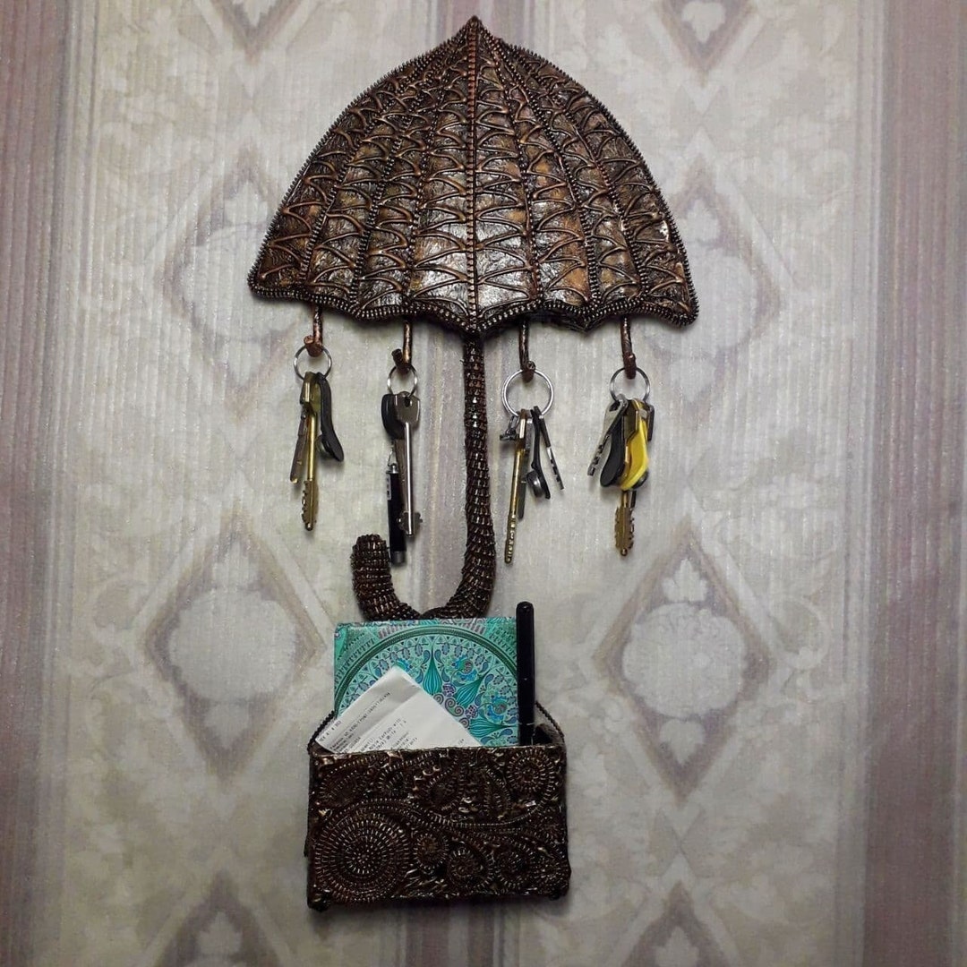 Key Holder Umbrella Stylish Wallmounted Organizer for Keys Etsy