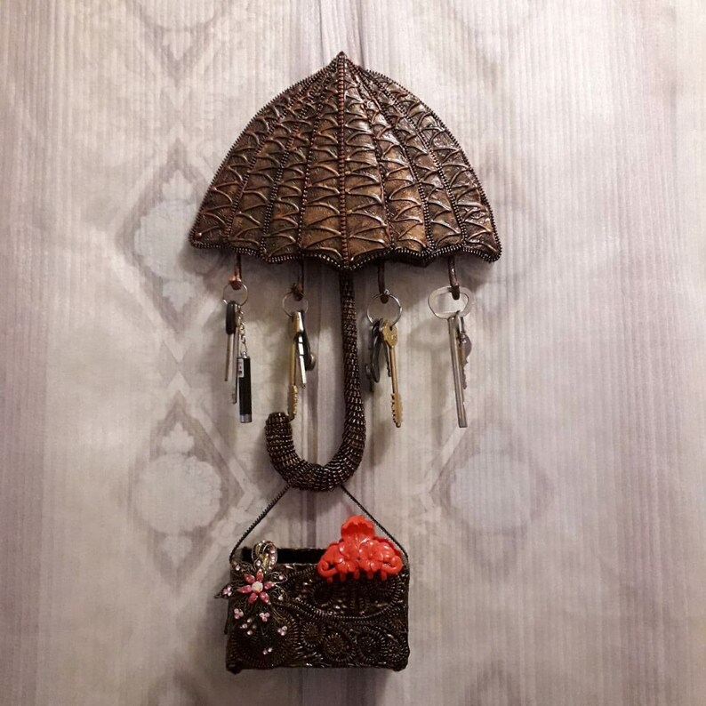 Key Holder Umbrella Stylish Wallmounted Organizer for Keys Etsy