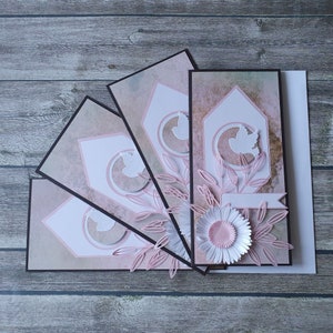 Konfirmation handgemachte Karte mit Gerbera und Taube